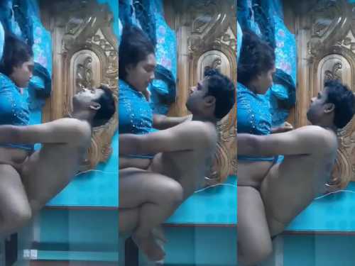 Newly married couple blue dress hot bhabhi afternoon fucking