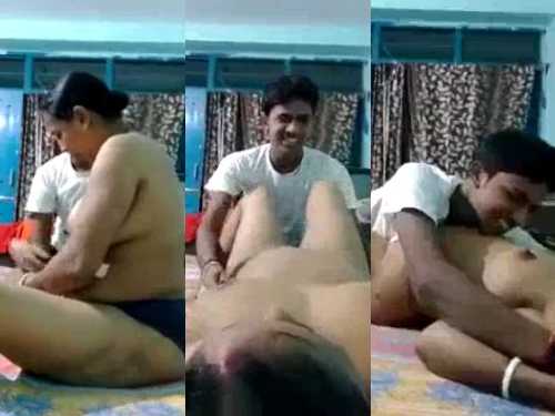 Kannada horny aunty sex with a white dress young boy