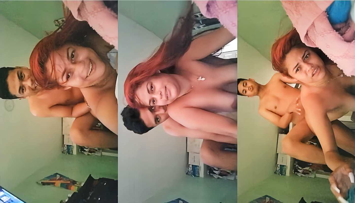 Desi College Tamil Lover Red Hair Girlfriend Enjoying First Doggy Style Sex