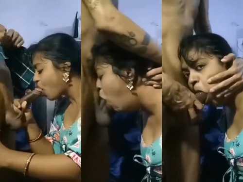 Telugu wife giving blowjob and hard mouth fucking sex