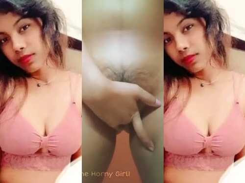 Desi girl rubbing her hairy pssy closeup