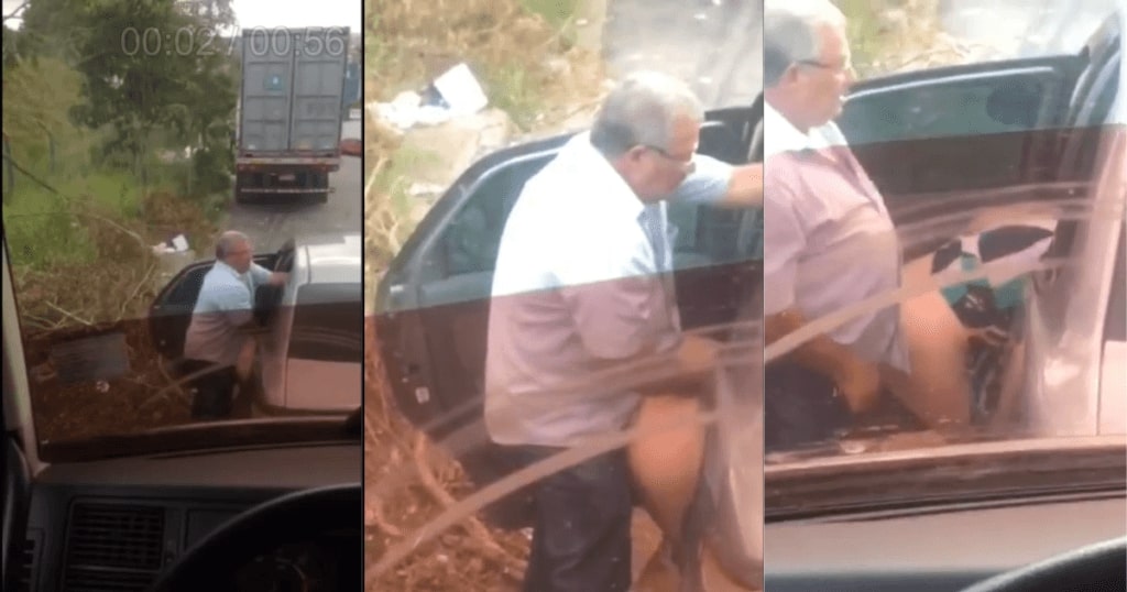Viral Elderly Desi Man Fuck His Young girlfriend in car outdoor