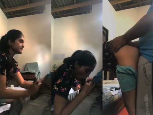 Indian Horny SmallBoobs Sis Giving handjob, blowjob to lovable brother and Doggy Style fucking