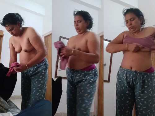 unsatisfied bhabhi Put Bra On Boobs After Hard Sex