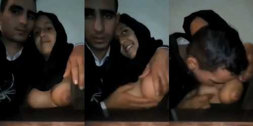 Muslim Lover Boob Press and Hot Kissing Sex in Hijab