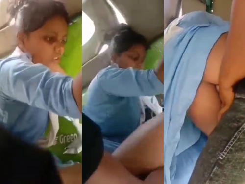 Bengali School girl big ass hard fucking in green toto outdoor