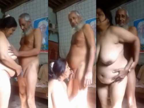 Horny Baba Fuck Her Son's Chubby Fat Wife