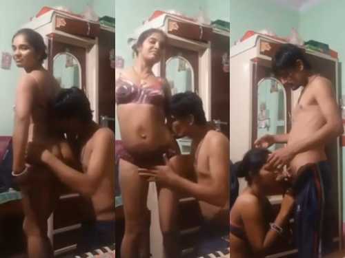 Tamil Couple Hot Romantic Sex in Bra pany and small blowjob