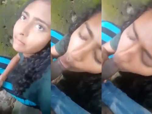 Mallu gf don’t want to suck and forced outdoor blowjob sex