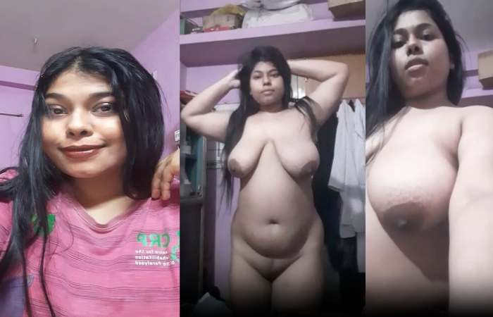 Bengali Big Boobs Girl First Time Nude Selfie