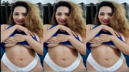 Aditi Mistry Sexy Hot Live In Blue Dress and Panty