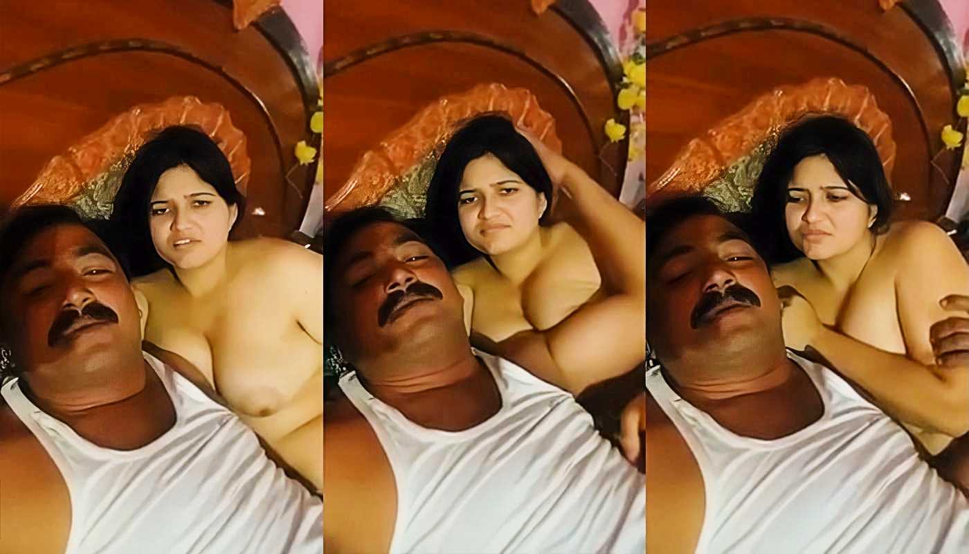 Horny Uncle Make Video With His Big Boobs Girlfriend After Sex Desi sex video