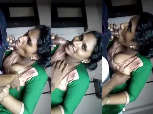 Mallu big Boobs Village Girlfriend Sucking BF's Dick In Green Dress