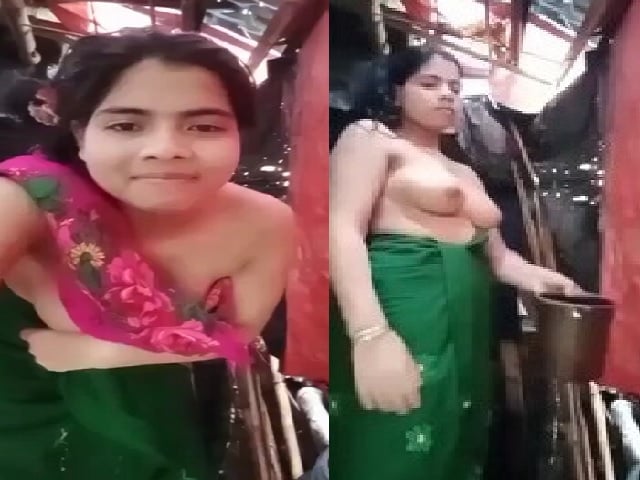 Village Desi Girl Nude Show For Lover Before Bath HD