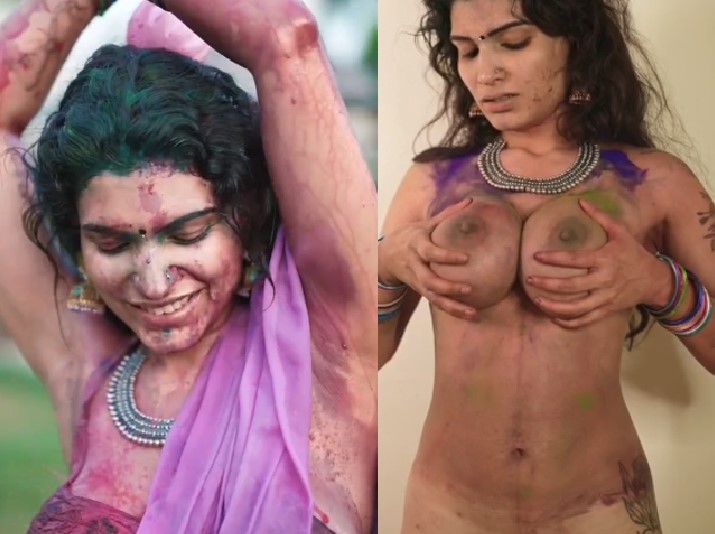 Resmi Nair Nude Holi Spreading Pussy And Ass And Standing Masturbation