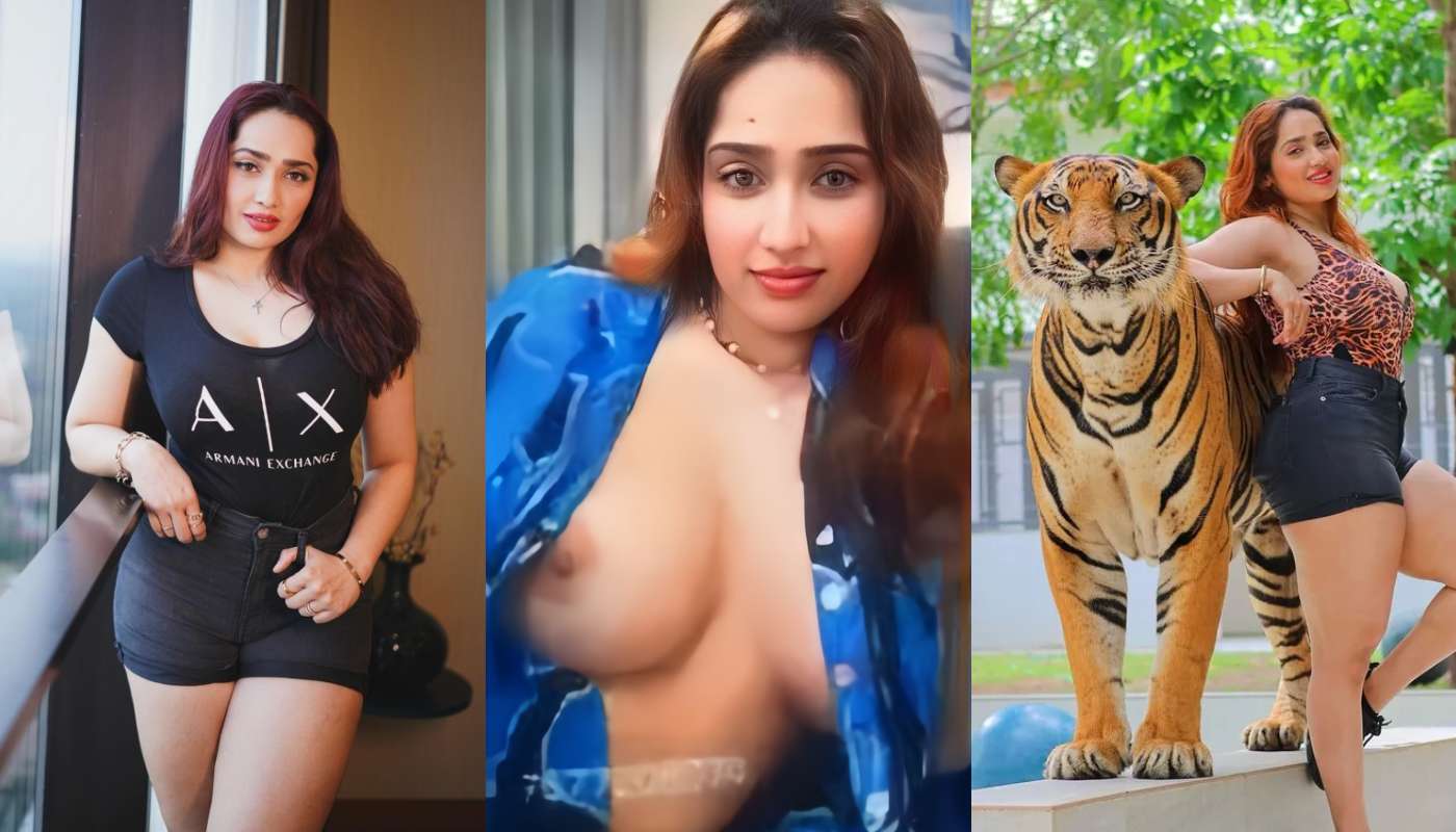 Instagram BBW Sexy Model & Actress Aditi Mistry Boobs Reveal in a Blue Dress live