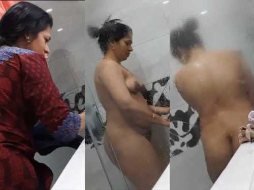 Another Tamil Housekeeper with Big Ereolas & Fat Ass Secretly Recorded Bathing Full Nude Hd Video