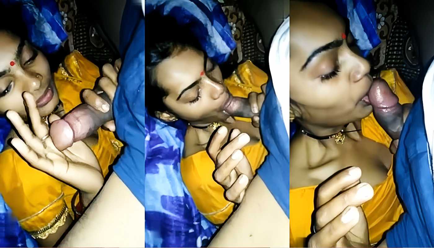 Yellow Saree Village Bhabhi Sucking Husband Dick Desi Village Sex