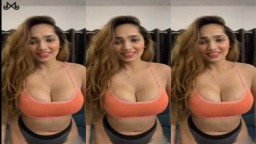 Aditi Mistry Showing Boobs in Orange Inner Sexy Live