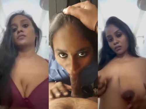 Horny Mallu Office Girl giving blowjob to boss and nude