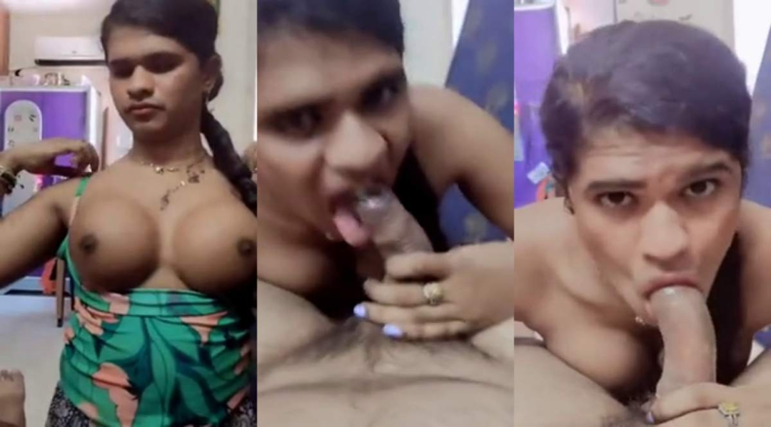 Cute Shemale big boobs and blowjob