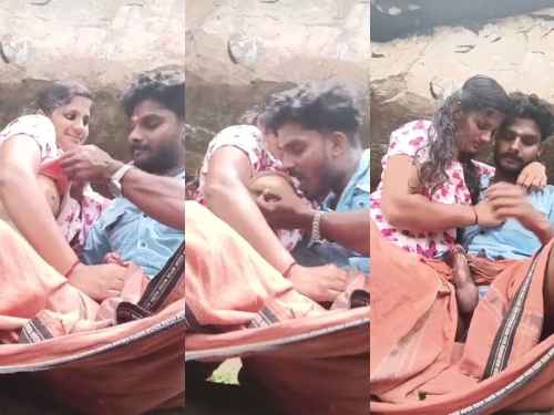 Horny Tamil Bhabhi Giving Outdoor Handjob to lover and Also Blowjob