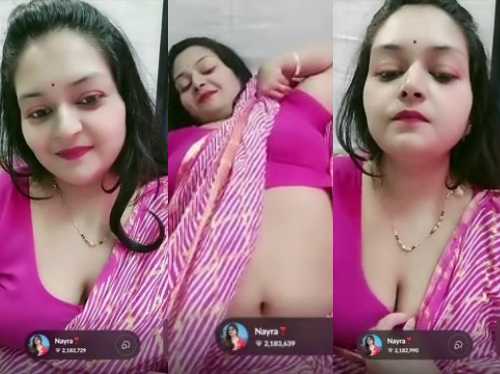 Chubby bhabhi in Tango shows deep cleavage in blouse
